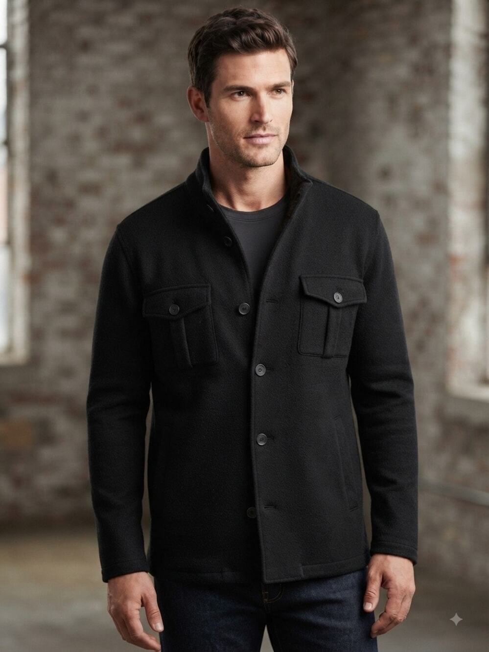 John varvatos luxe shirt jacket size M shacket cotton blend